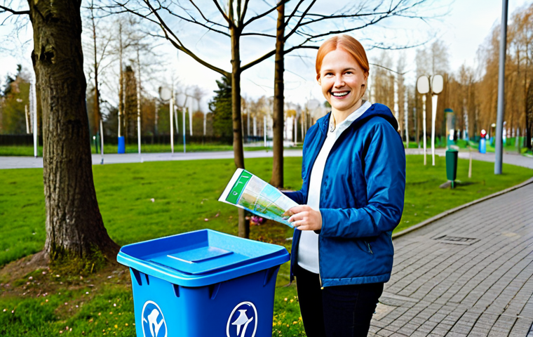 **
"A friendly Finnish person, fully clothed in modest casual wear, smiling warmly in a clean and modern park setting. They are offering assistance to someone looking at a map. Background includes tidy landscaping and recycling bins. Safe for work, appropriate content, professional, perfect anatomy, natural proportions, well-formed hands, proper finger count, family-friendly."
**