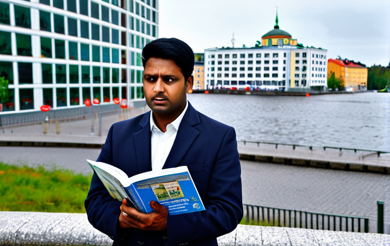 핀란드에서 직장 구하기 어려운 이유 - Language Barrier**

"A determined Bengali job seeker in Finland, fully clothed in professional attir...